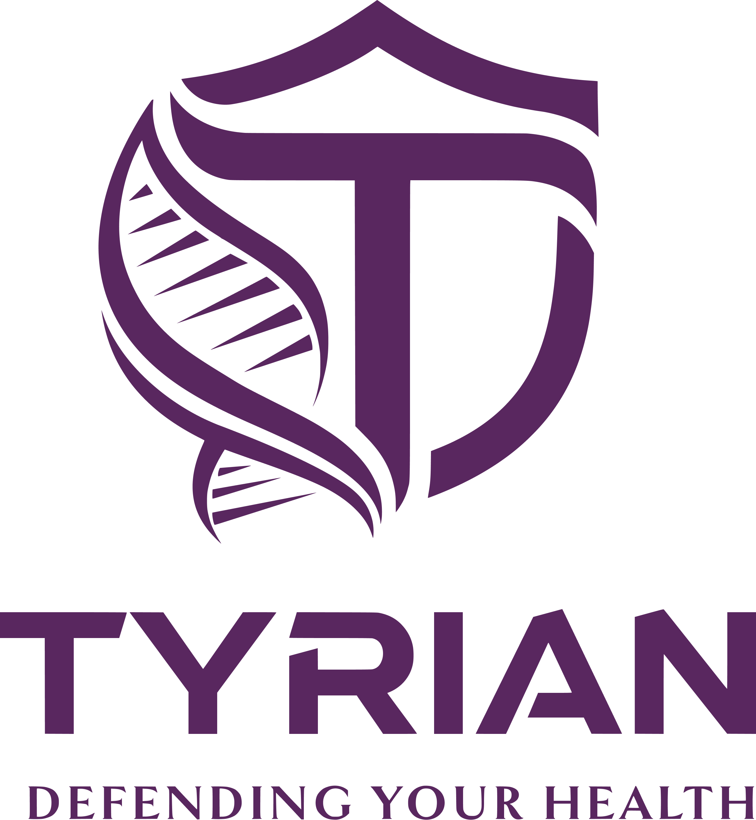 Main logo that says Tyrian Defending Your heath underneath